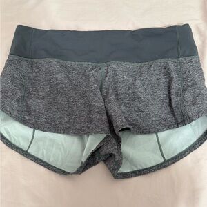 Lululemon gray speed up shorts